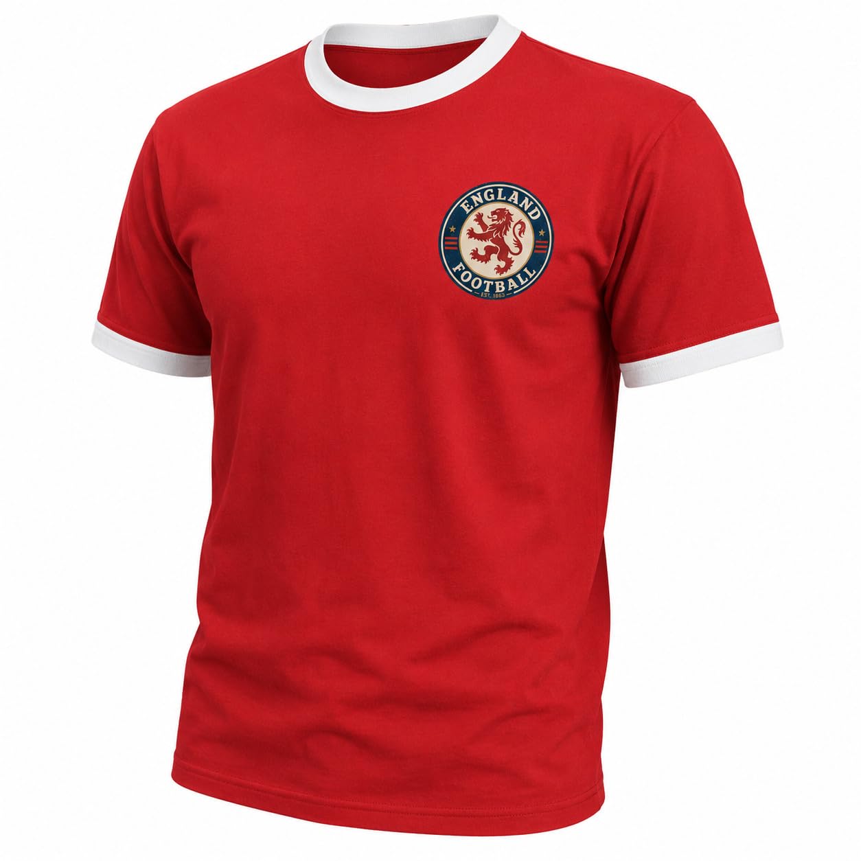 Galaxy Tees Retro England Ringer T-Shirt Country Colour Contrast Tee - Galaxy Tees