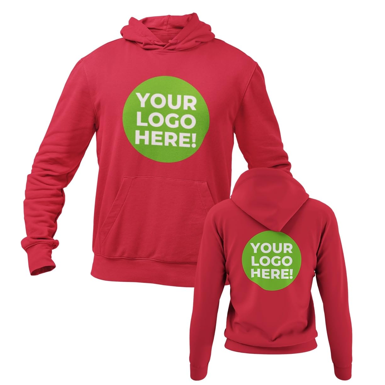 Galaxy Tees Unisex Custom Printed Hoodie with Image and/or Text - Front, Back, or Both - Galaxy Tees