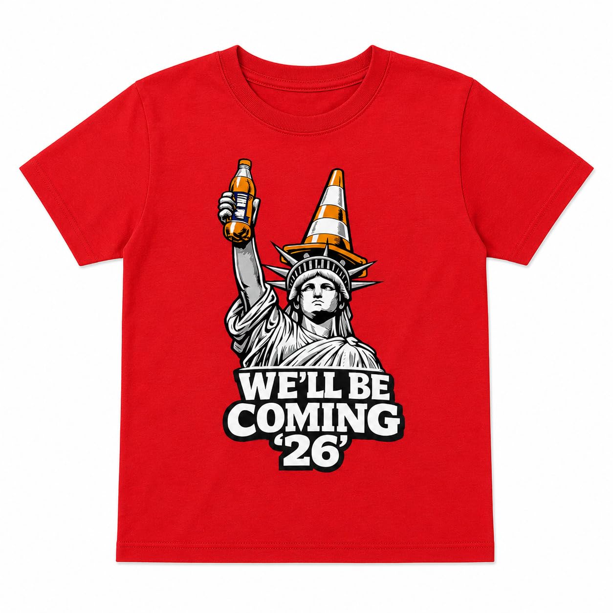 Kids Scotland 2026 Football T-Shirt, We’ll Be Coming Graphic T-Shirt, Children’s Scotland Fan Match Day Top - Galaxy Tees