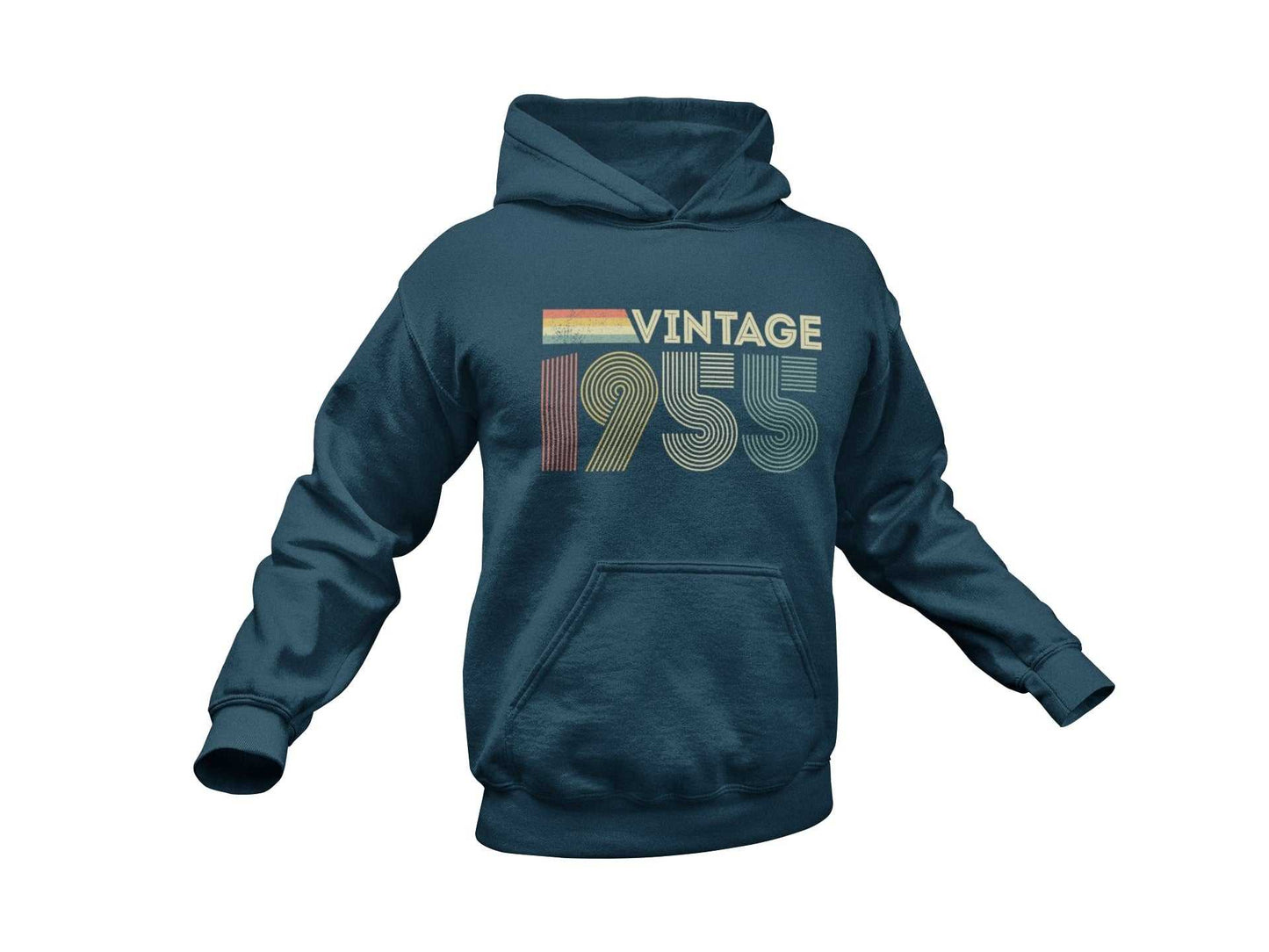 70th Birthday Personalised Vintage 1955 Hoodie Name & Age Back for 70tGalaxy Tees