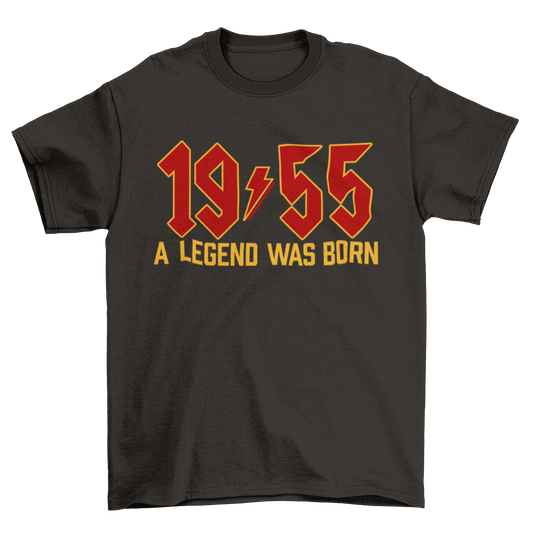 70th Birthday T Shirt For 2025 1955 A Legend Was Born Retro Heavy MetaGalaxy Tees