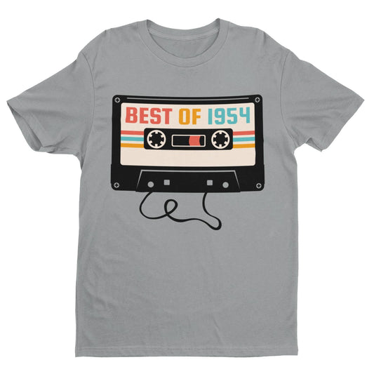 70th Birthday in 2024 T Shirt Funny Best of 1954 Retro Cassette Tape GGalaxy Tees