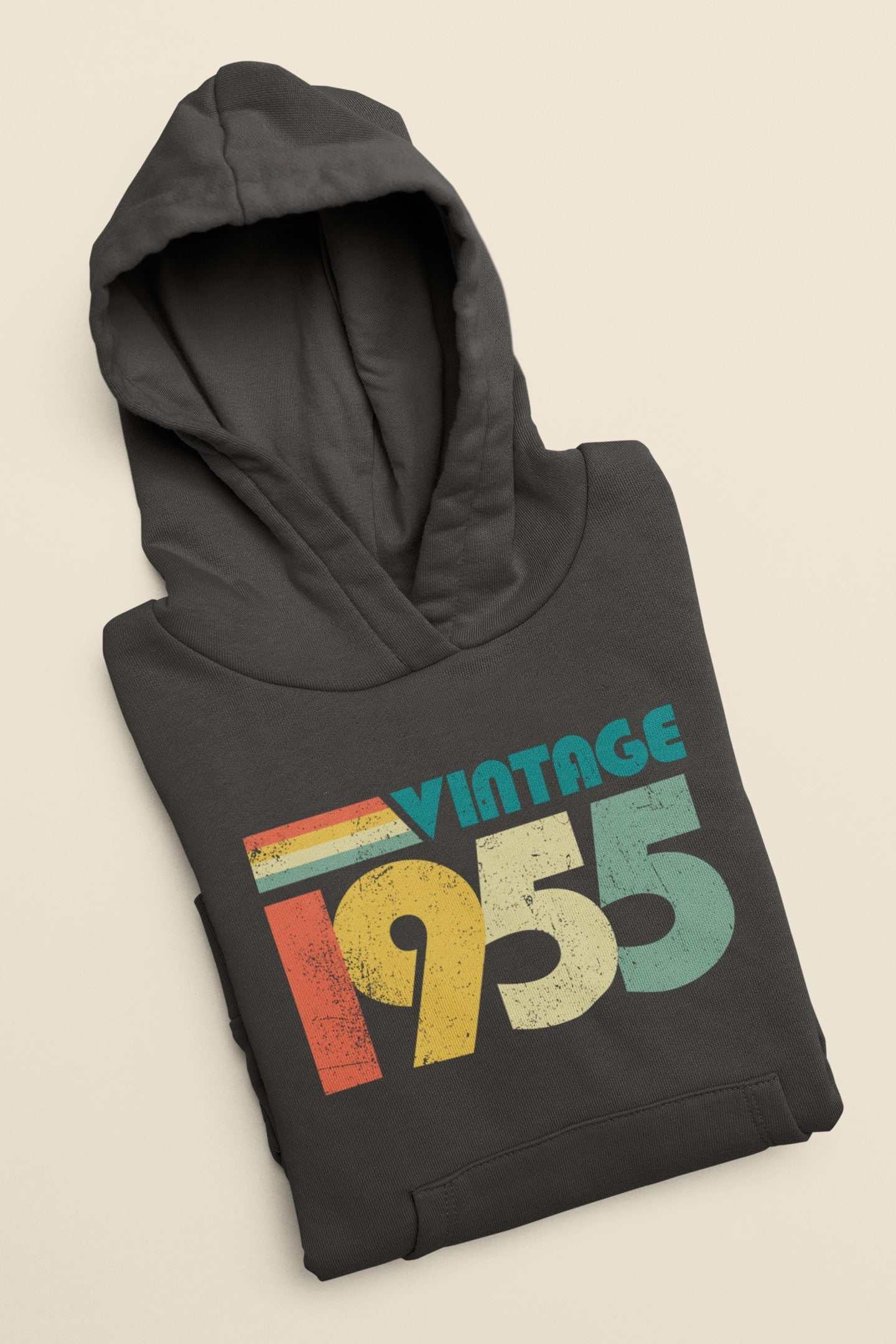 70th Birthday in 2025 Hoodie with Vintage 1955 Retro Design, Perfect Gift Idea for Those Born in 1955