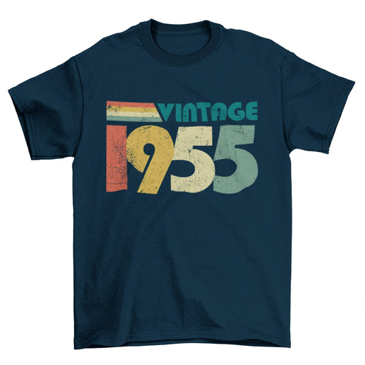 70th Birthday in 2025 T Shirt Vintage 1955 Retro Style Design Gift IdeGalaxy Tees