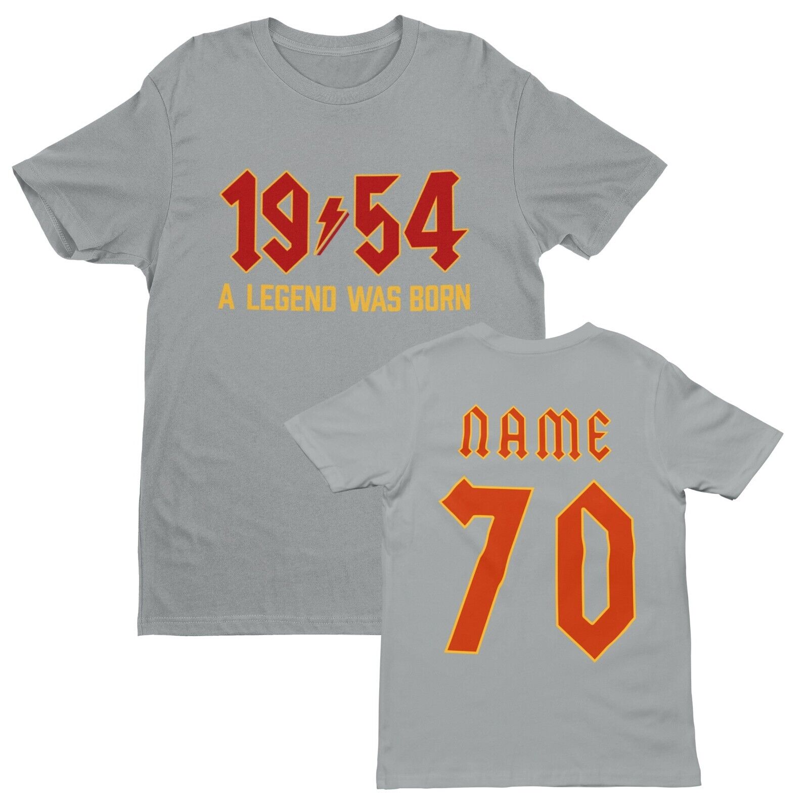 70th T Shirt 1954 A Legend Was Born With Name on Back For 2024 BirthdaGalaxy Tees