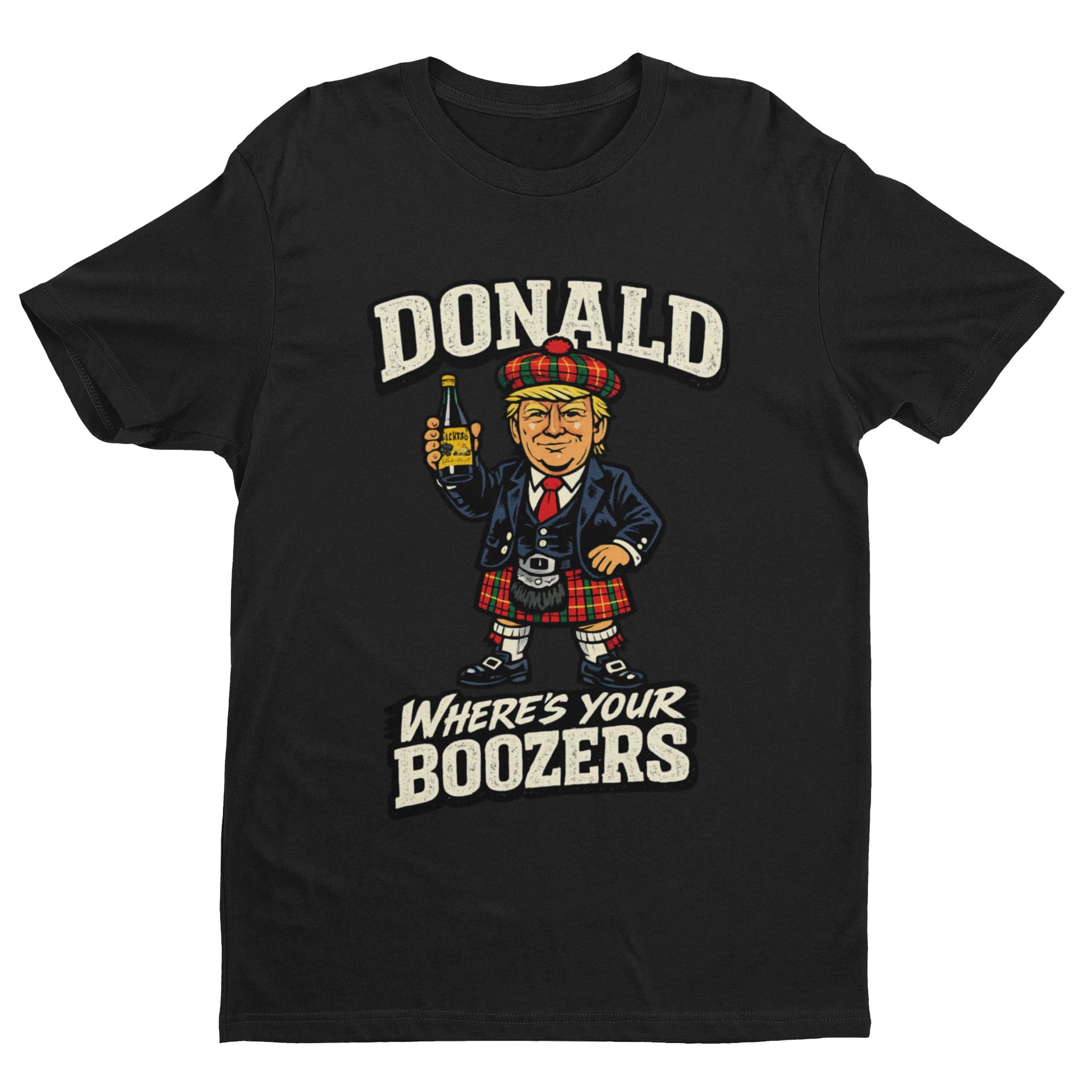 Galaxy Tees Donald Where's Your Boozers T-Shirt Scottish Parody Tee - Galaxy Tees