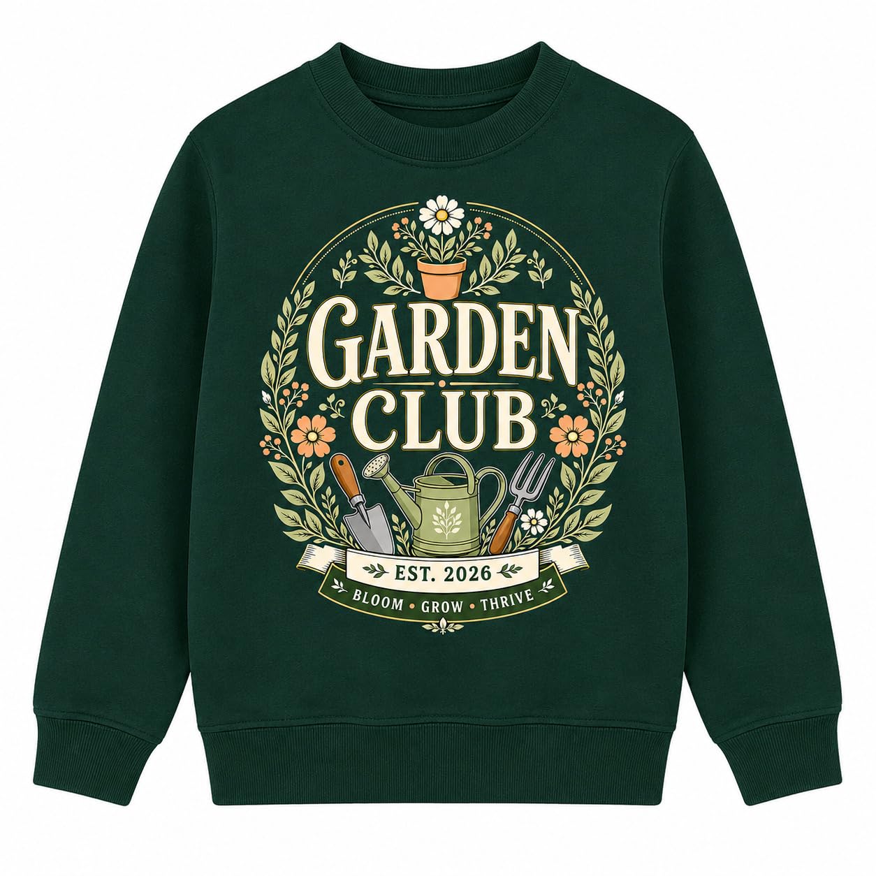 Kids Garden Club Sweatshirt Vintage Gardening Gift Boys Girls Little Gardener Plant Lover Jumper - Galaxy Tees