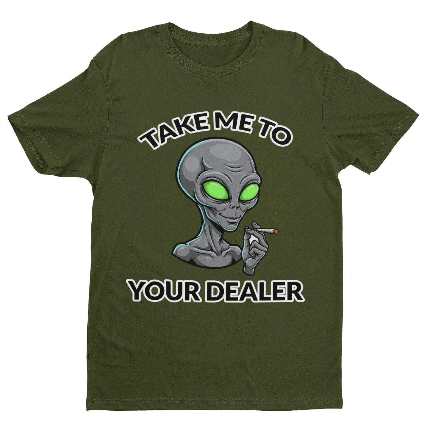 Galaxy Tees Take Me To Your Dealer Alien T-Shirt Funny UFO Space Tee - Galaxy Tees