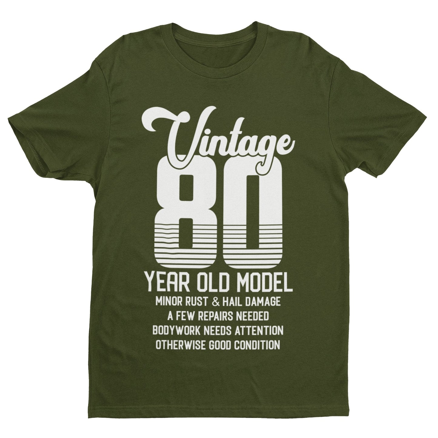 80th Birthday T-Shirt Vintage 80 Year Old Model Funny Gift Eighty T-Shirt