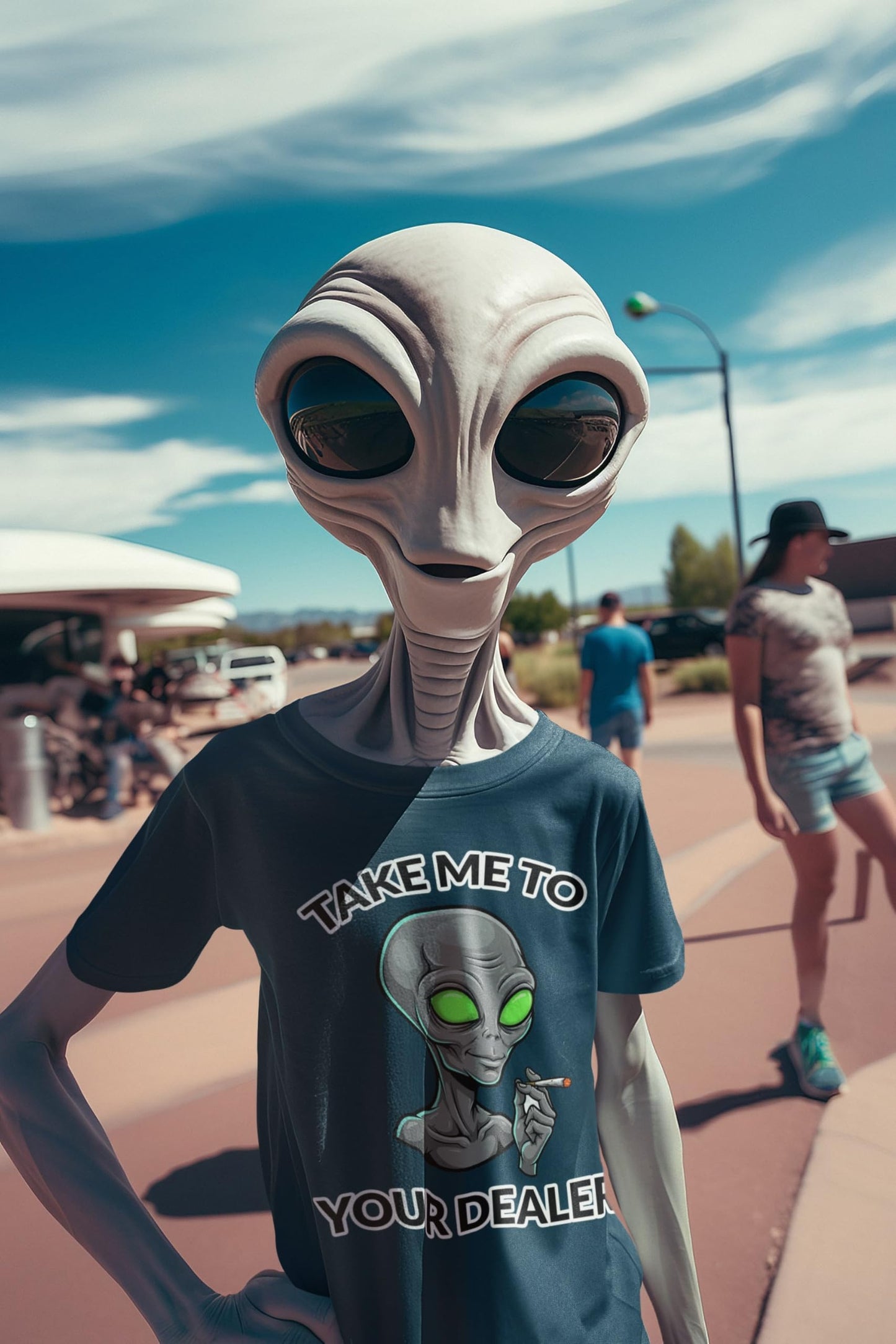 Galaxy Tees Take Me To Your Dealer Alien T-Shirt Funny UFO Space Tee - Galaxy Tees