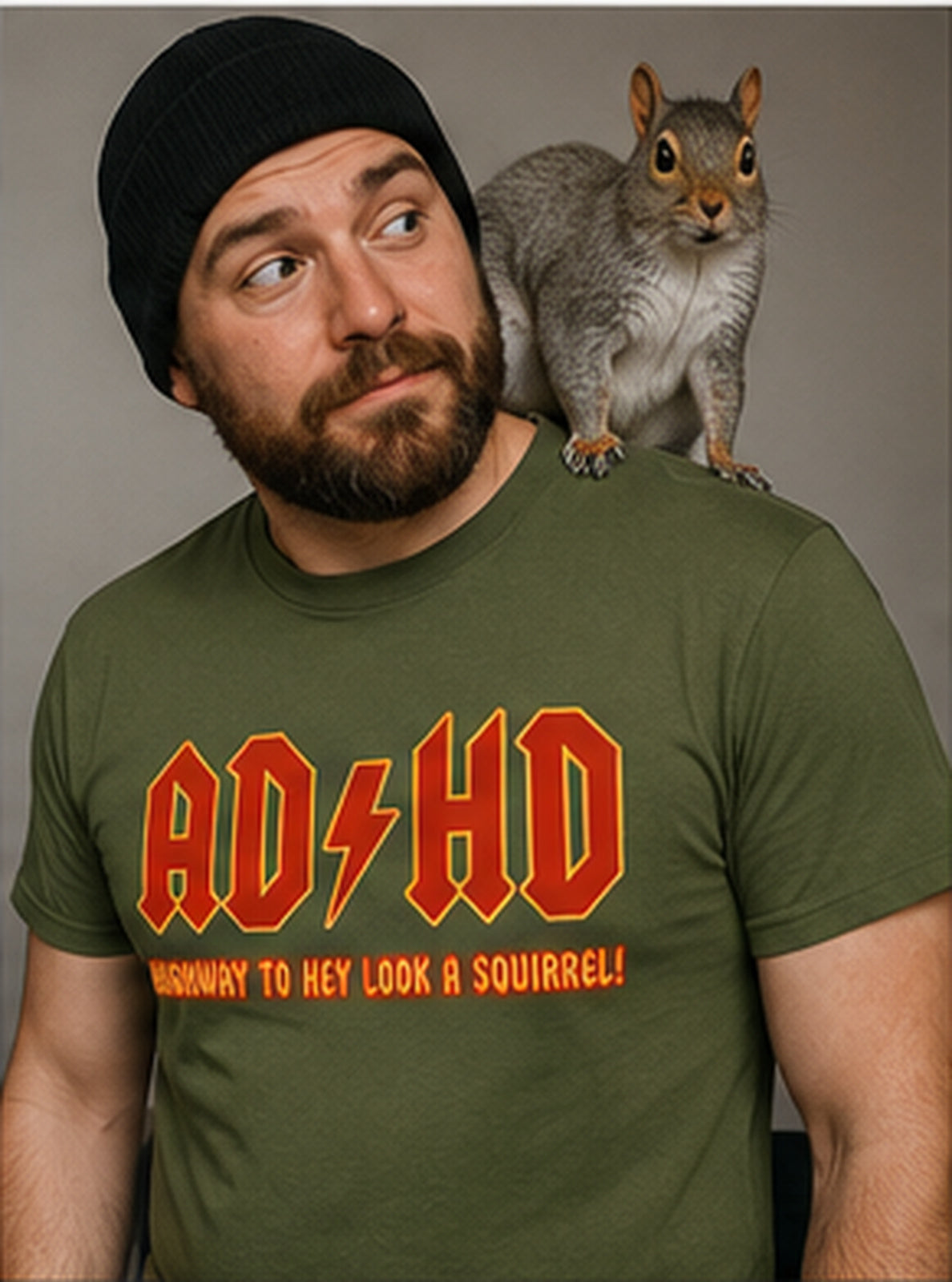 ADHD Highway To Hey Look A Squirrel Funny AD HD T - Shirt Mental Health T - Shirt Novelty T - Shirt
