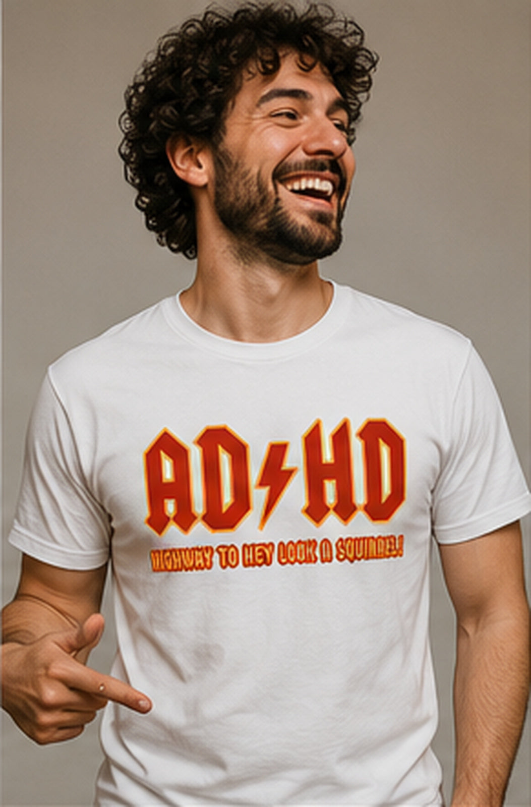ADHD Highway To Hey Look A Squirrel Funny AD HD T - Shirt Mental Health T - Shirt Novelty T - Shirt