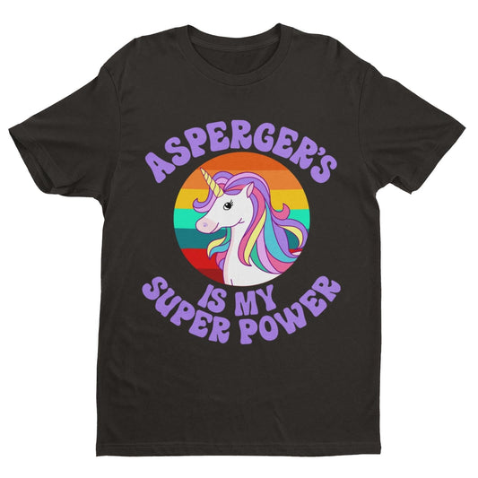 ASPERGER'S IS MY SUPERPOWER T Shirt ASPERGERS Autism Support Top UnicoGalaxy Tees