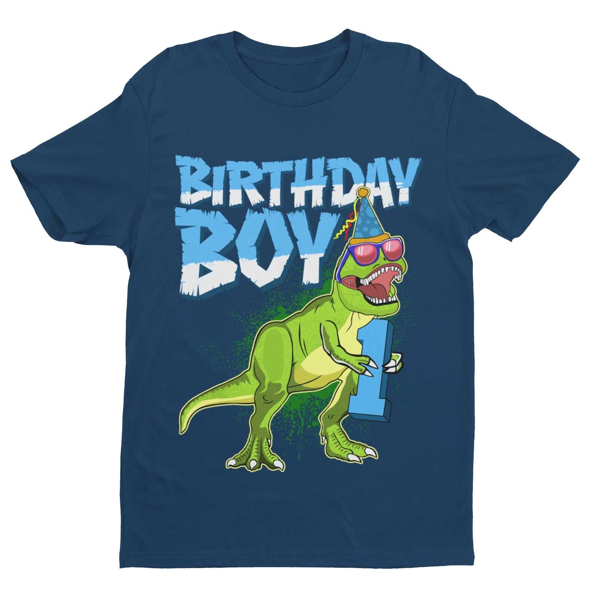 Baby Boys 1st Birthday Dinosaur T Shirt Birthday Gift T-ShirtGalaxy Tees