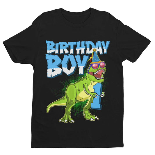 Baby Boys 1st Birthday Dinosaur T Shirt Birthday Gift T-ShirtGalaxy Tees