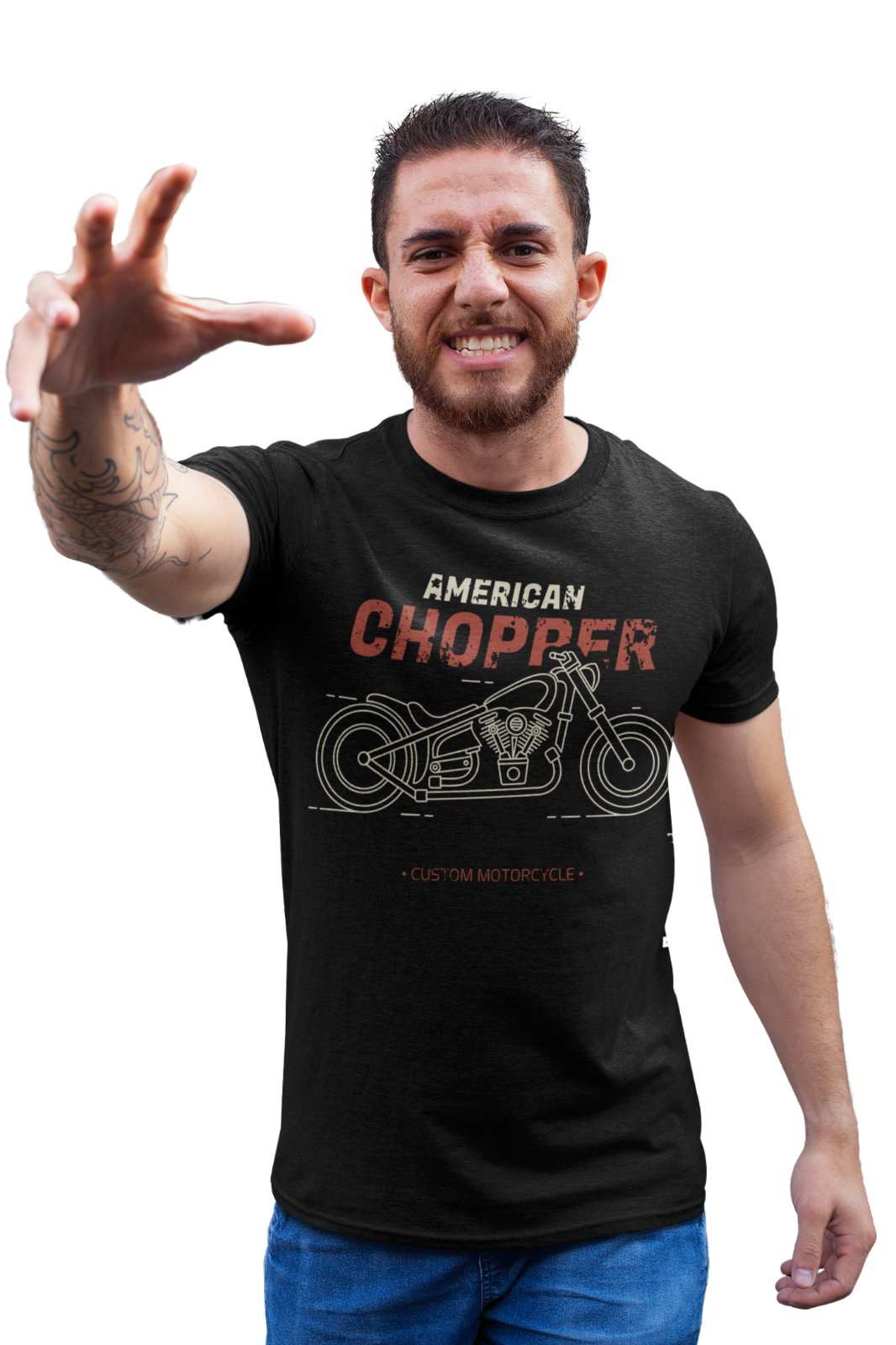 Biker T Shirt American Chopper Custom Motorcycle Classic Vintage MotorGalaxy Tees
