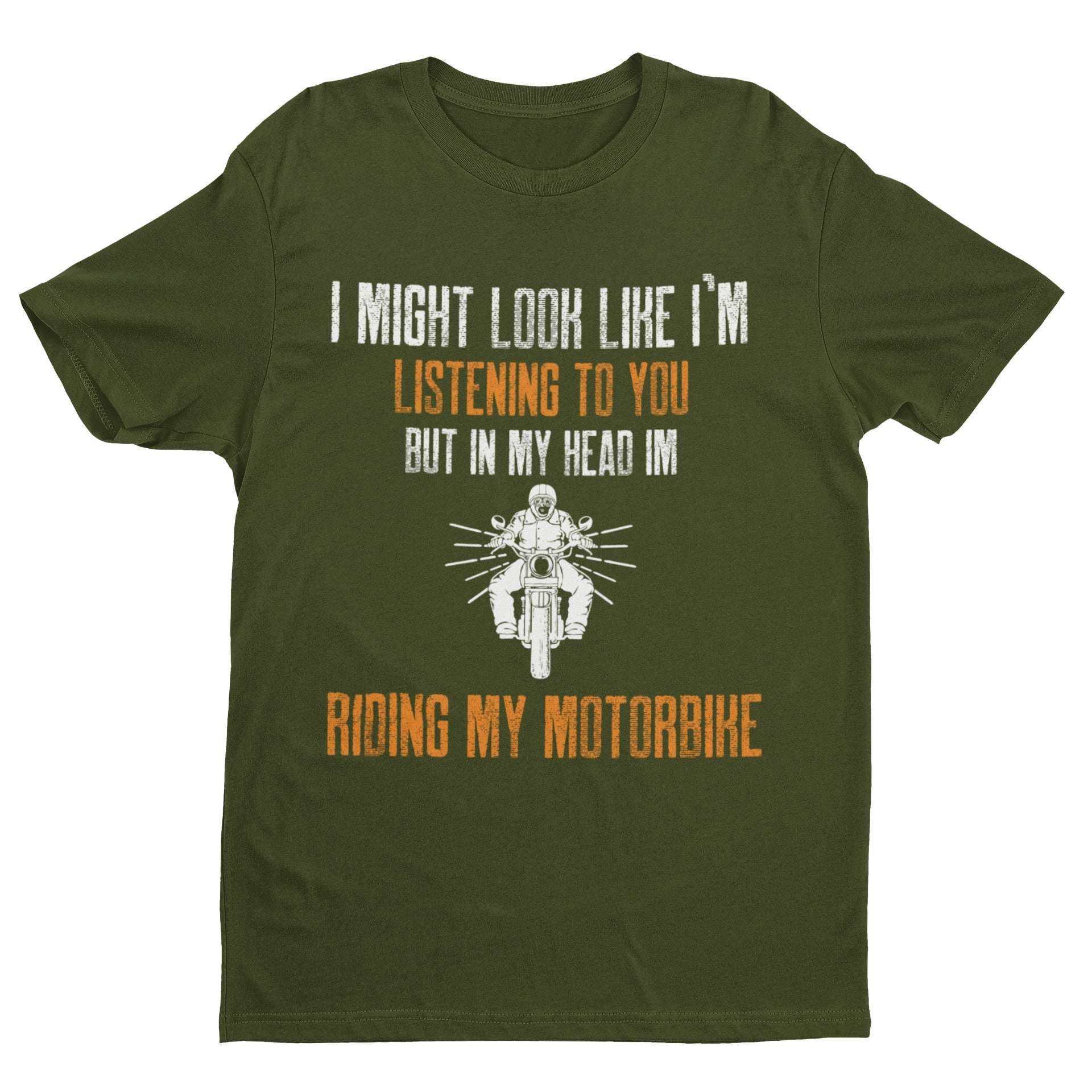 Biker T-Shirt Looks Like I'm Listening But In My Head I'm Riding My MoGalaxy Tees