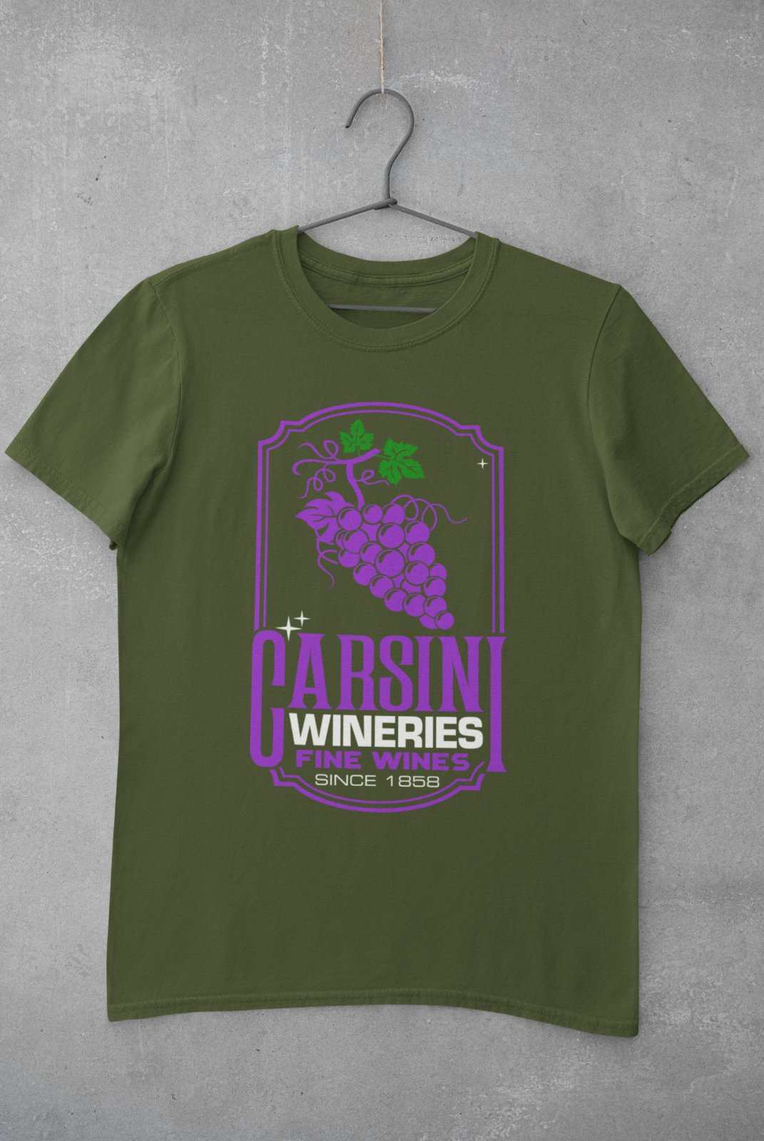 Carsini Wineries Retro 80s TV Themed T Shirt Columbo Detective ClassicGalaxy Tees