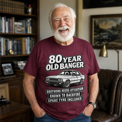 80 Year Old Banger T-Shirt - Funny 80th Birthday Gift, supporting product image 2
