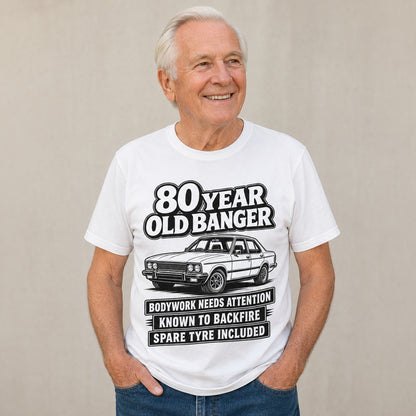 80 Year Old Banger T-Shirt - Funny 80th Birthday Gift, supporting product image 5