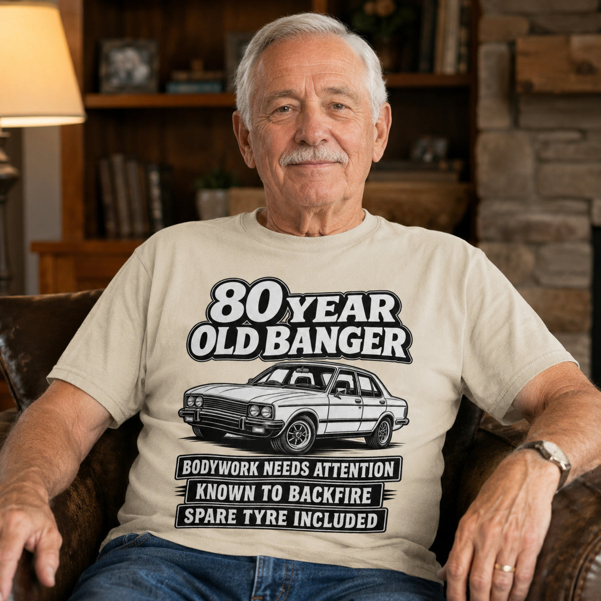 80 Year Old Banger T-Shirt - Funny 80th Birthday Gift, supporting product image 6