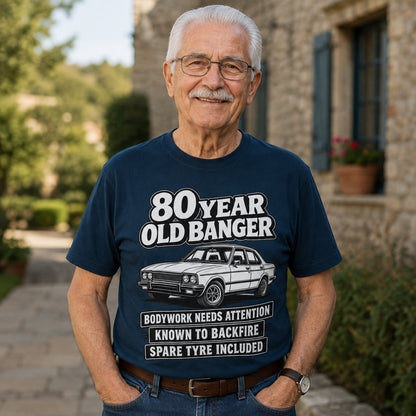 80 Year Old Banger T-Shirt - Funny 80th Birthday Gift, supporting product image 7