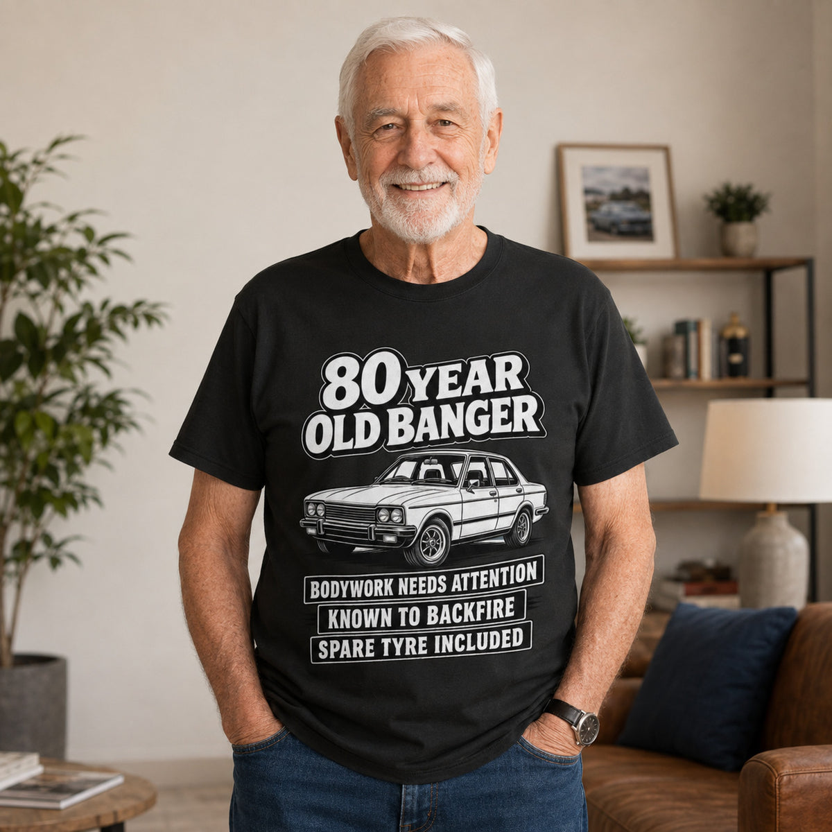 80 Year Old Banger T-Shirt - Funny 80th Birthday Gift, supporting product image 8