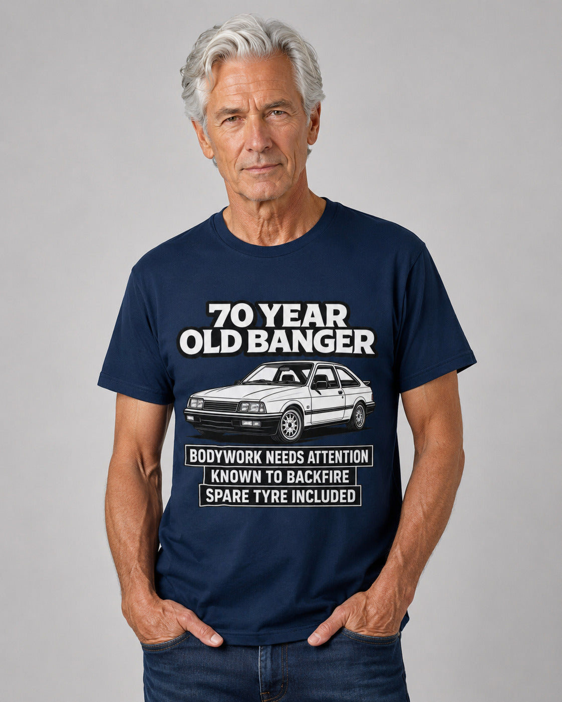 70 Year Old Banger T-Shirt - Funny 70th Birthday Classic Car Gift