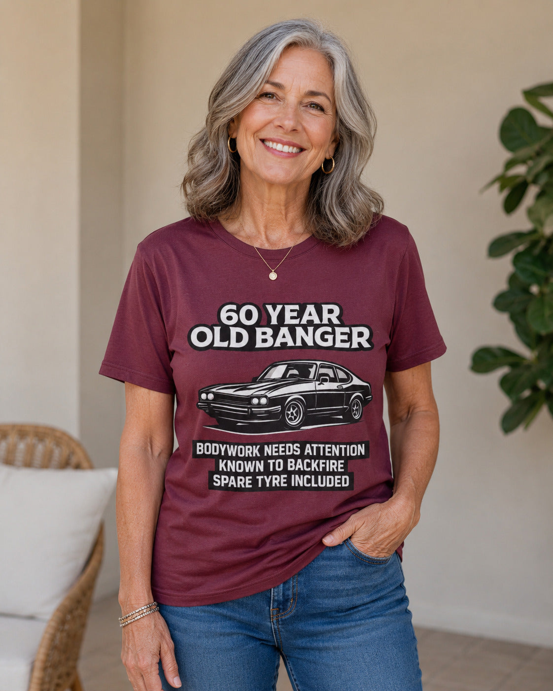 60 Year Old Banger Classic Car T-Shirt
