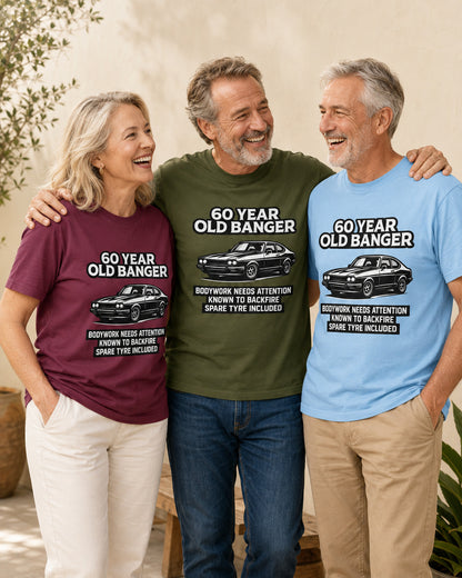 60 Year Old Banger Classic Car T-Shirt