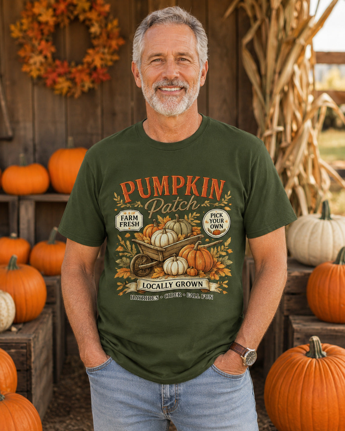 Pumpkin Patch Halloween T-Shirt – Farm Fresh Harvest Tee