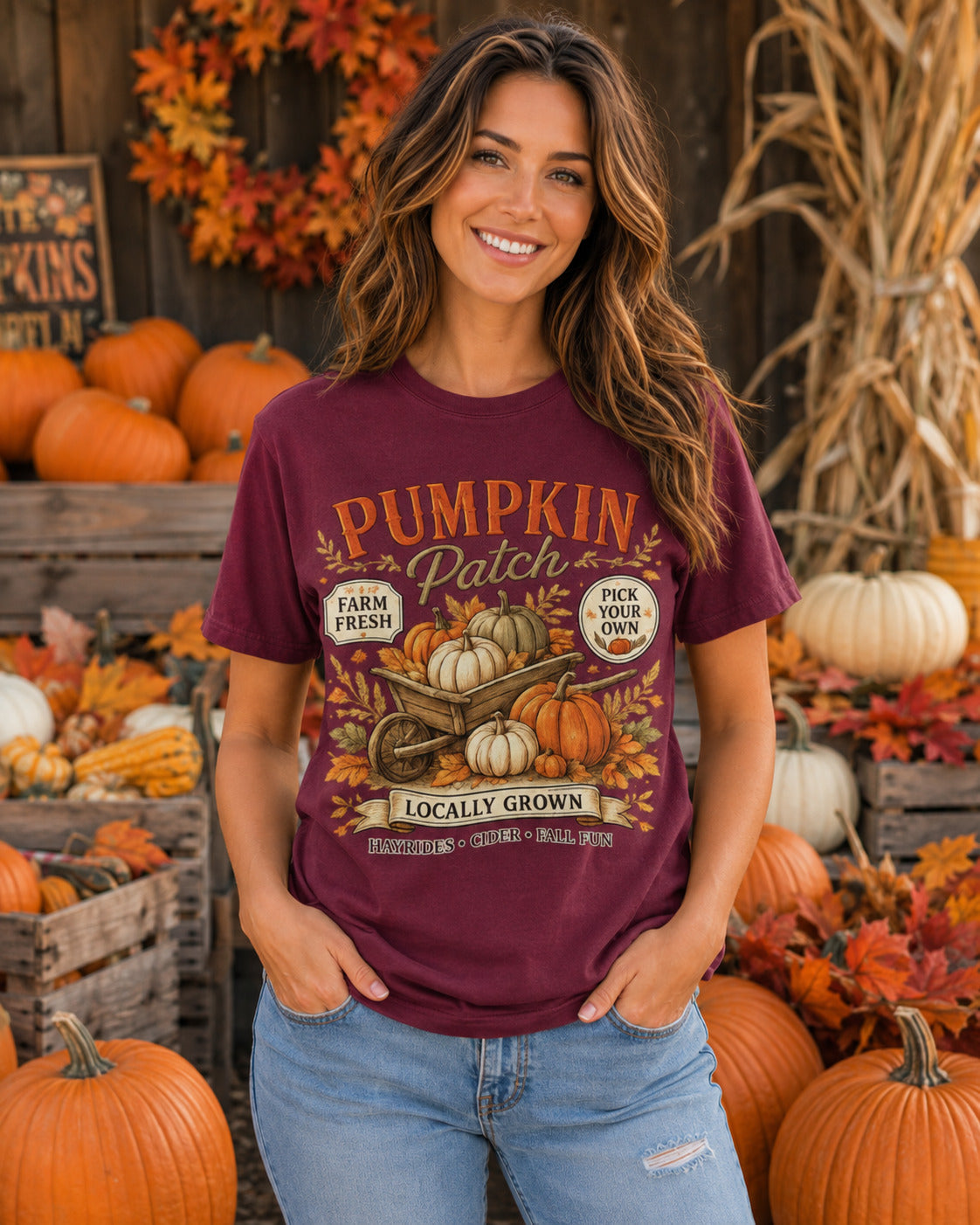 Pumpkin Patch Halloween T-Shirt – Farm Fresh Harvest Tee