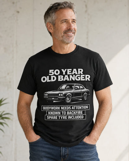 50 Year Old Banger Classic Car T-Shirt