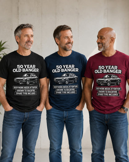 50 Year Old Banger Classic Car T-Shirt