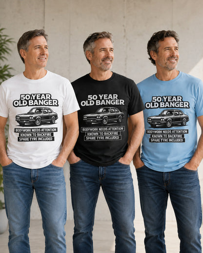50 Year Old Banger Classic Car T-Shirt