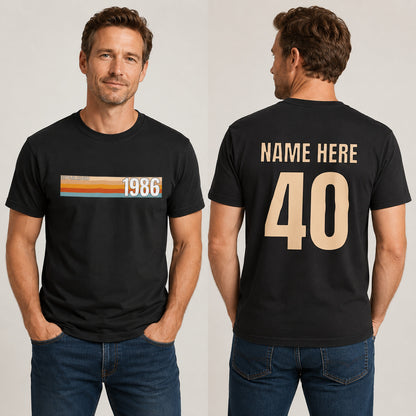 Personalised Established 1986 40th Birthday T-Shirt