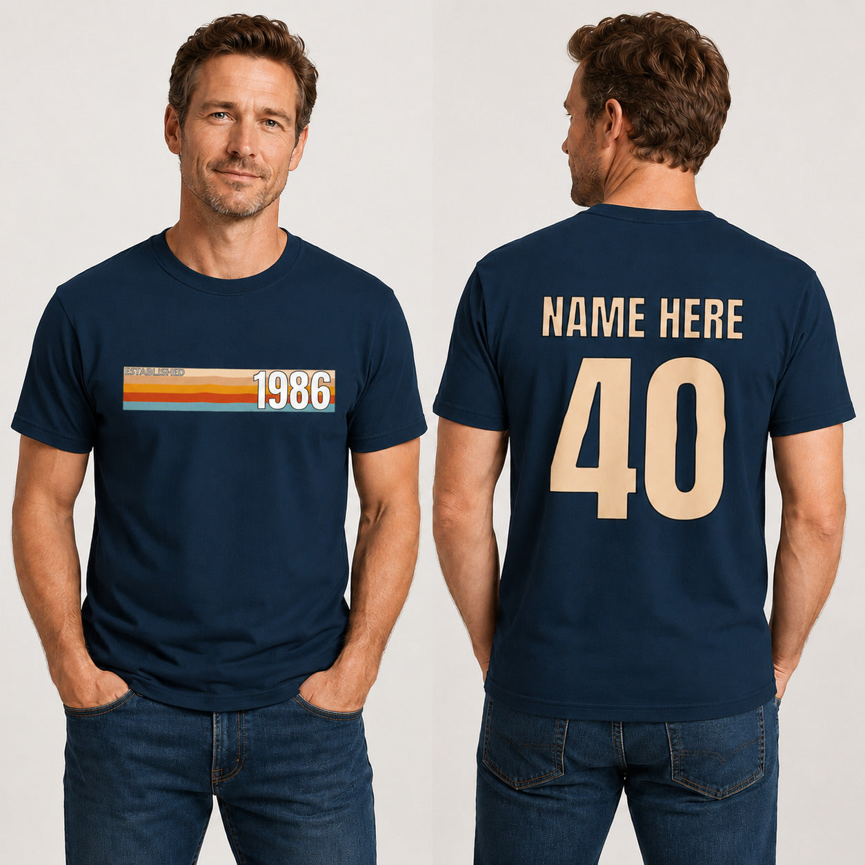 Personalised Established 1986 40th Birthday T-Shirt