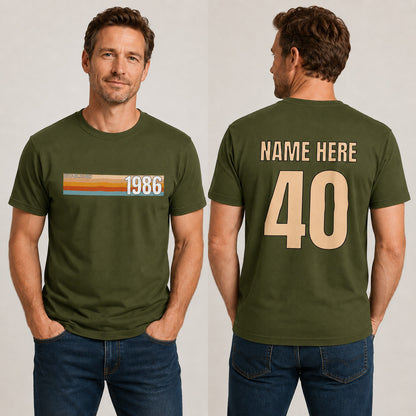 Personalised Established 1986 40th Birthday T-Shirt