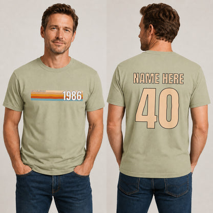 Personalised Established 1986 40th Birthday T-Shirt