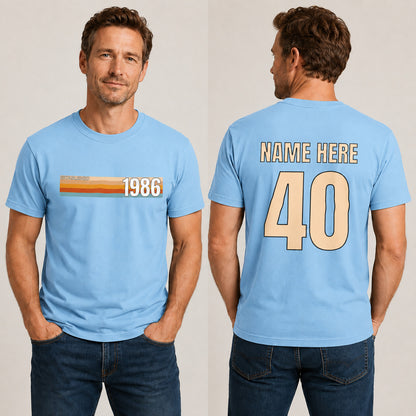 Personalised Established 1986 40th Birthday T-Shirt