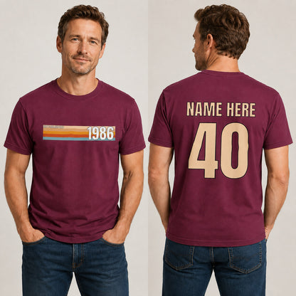 Personalised Established 1986 40th Birthday T-Shirt
