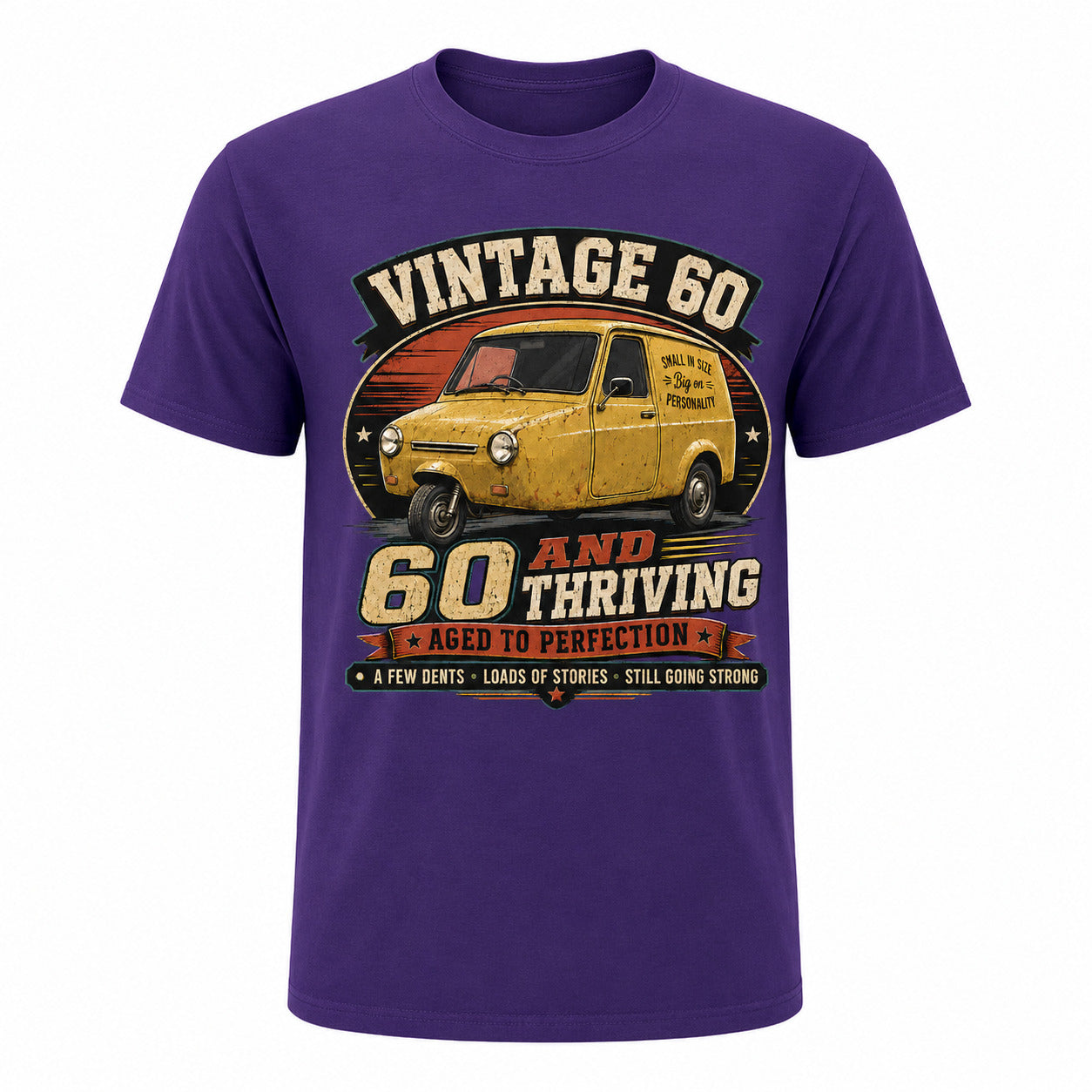 60 and Thriving T-Shirt, Funny 60th Birthday Retro Van Gift Tee
