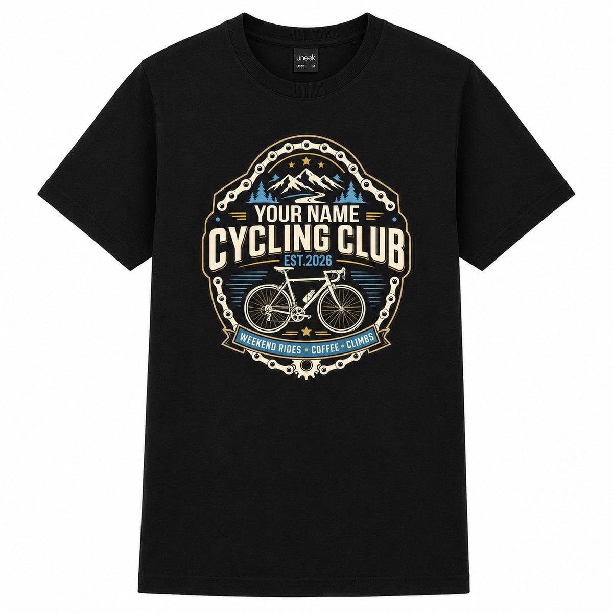 Personalised Cycling Club T-Shirt - Name & Year
