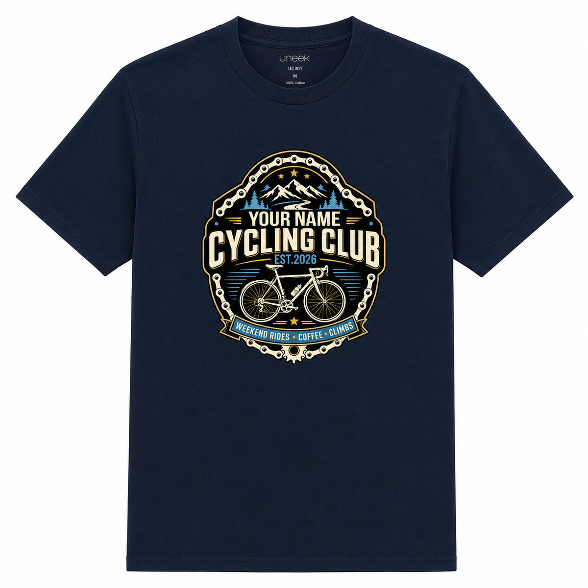 Personalised Cycling Club T-Shirt - Name & Year