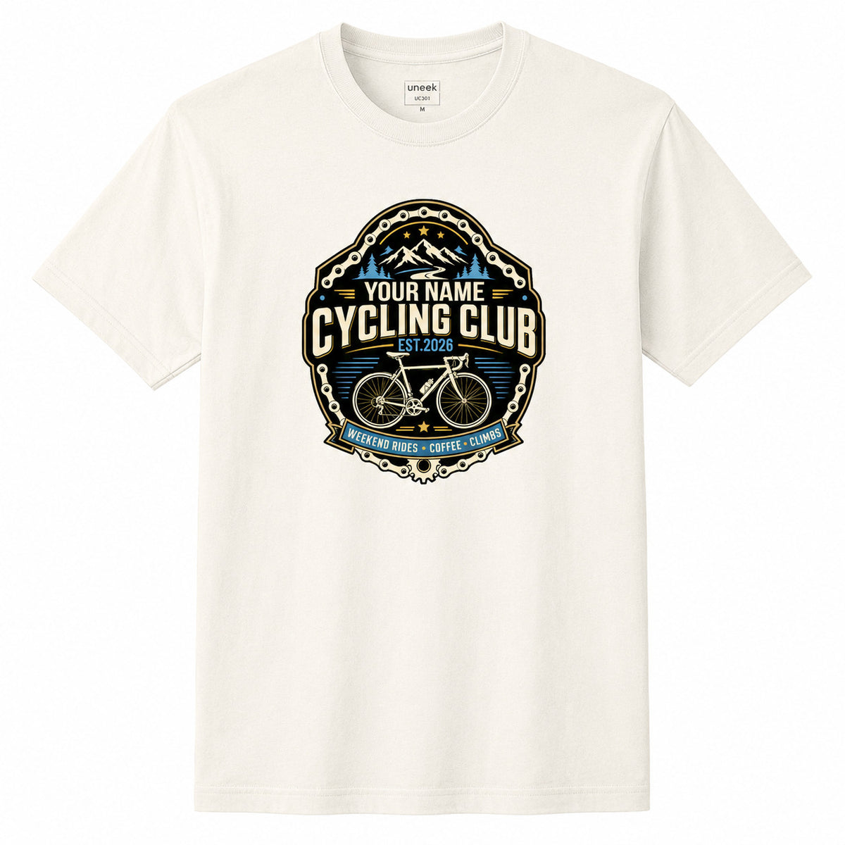 Personalised Cycling Club T-Shirt - Name & Year