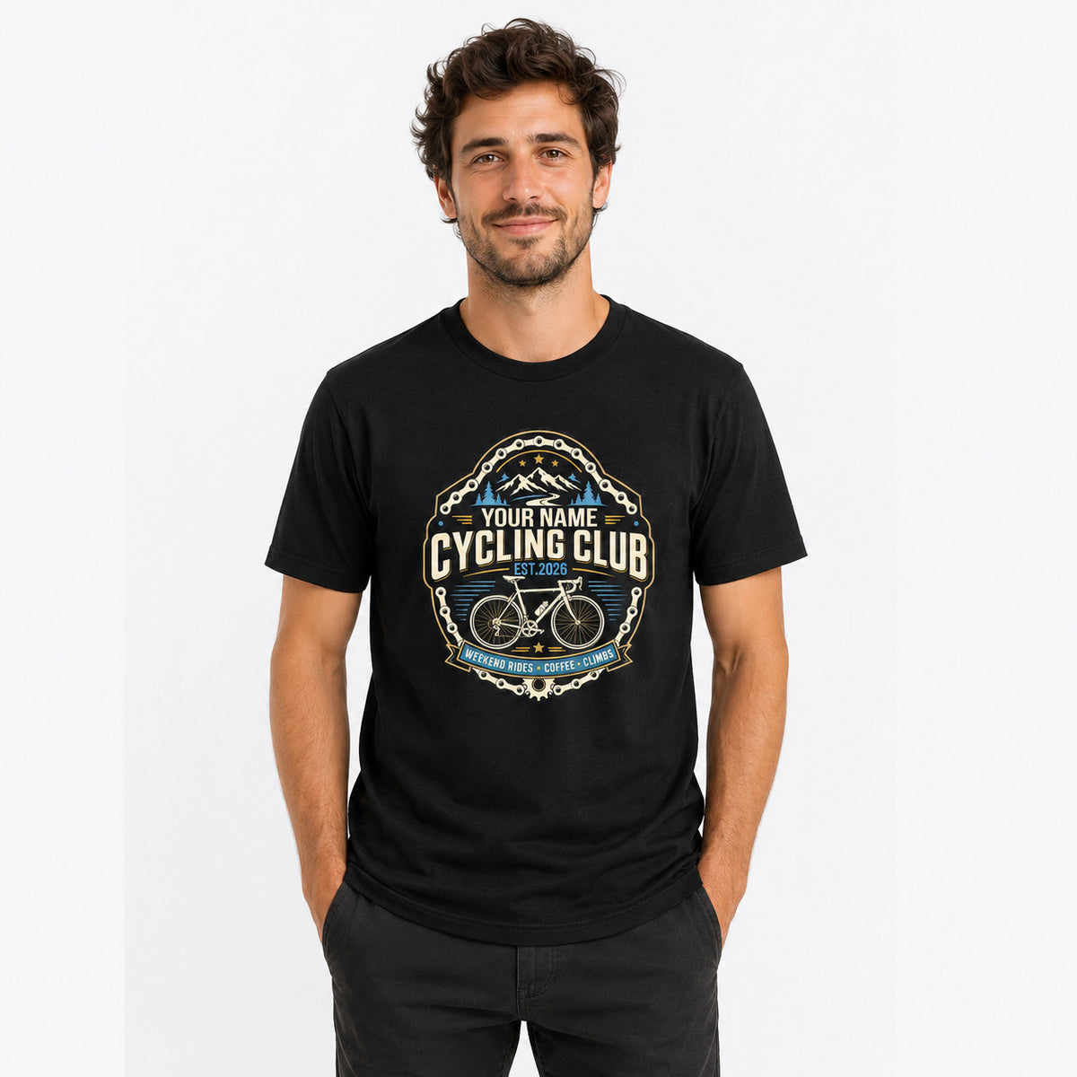 Personalised Cycling Club T-Shirt - Name & Year