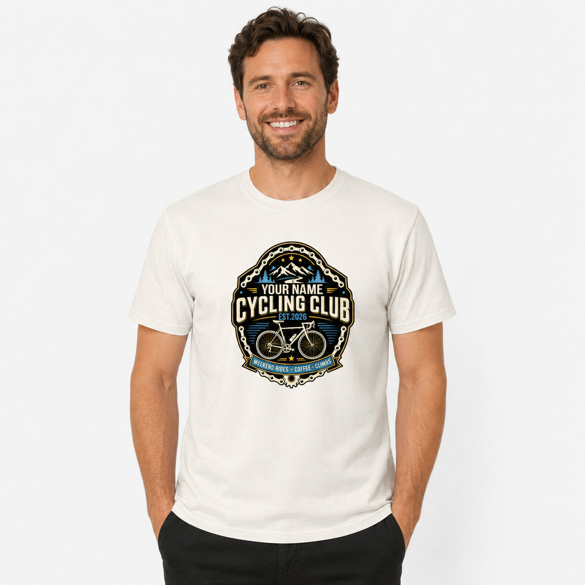 Personalised Cycling Club T-Shirt - Name & Year