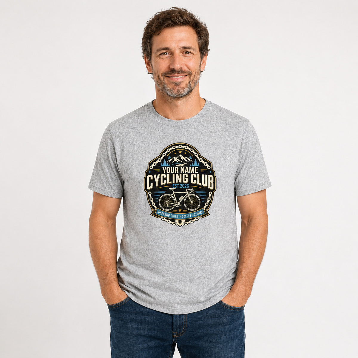 Personalised Cycling Club T-Shirt - Name & Year