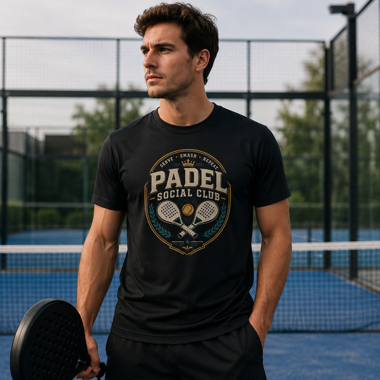 Galaxy Tees Padel Social Club T-Shirt, Vintage Racket Sport Tee
