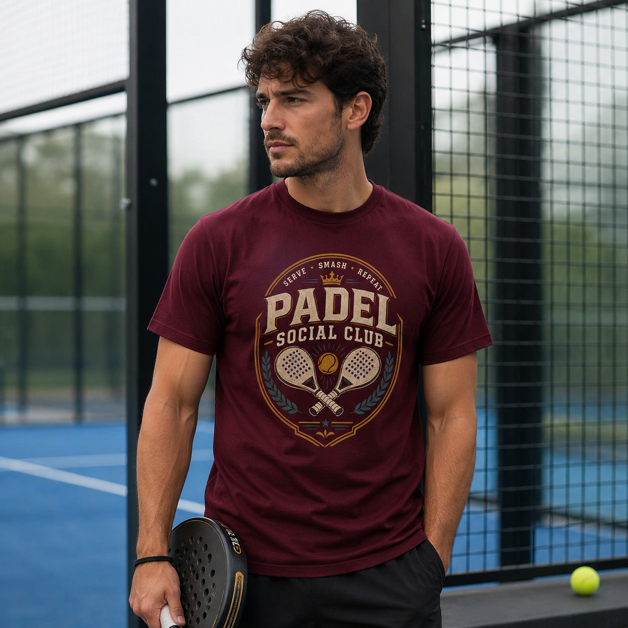 Galaxy Tees Padel Social Club T-Shirt, Vintage Racket Sport Tee